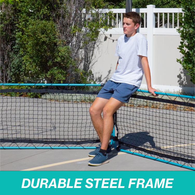 A boy sitting on an Infinet net